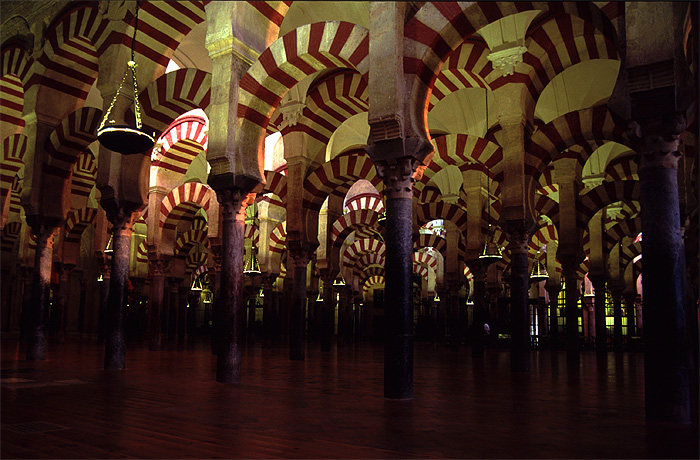 some of the 850+ pillars of the Mezquita